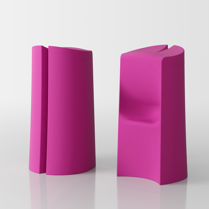 Kalispera sgabello alto di design - fucsia 1